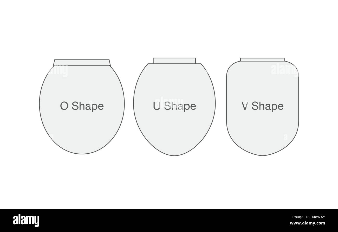La forma della tazza di gabinetto coprire Illustrazione Vettoriale