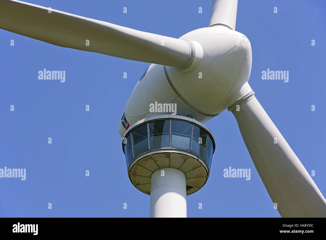 Turbina eolica, dettaglio, le pale del rotore, il potere di vento  attachment Holtriem, Westerholt (paese Foto stock - Alamy