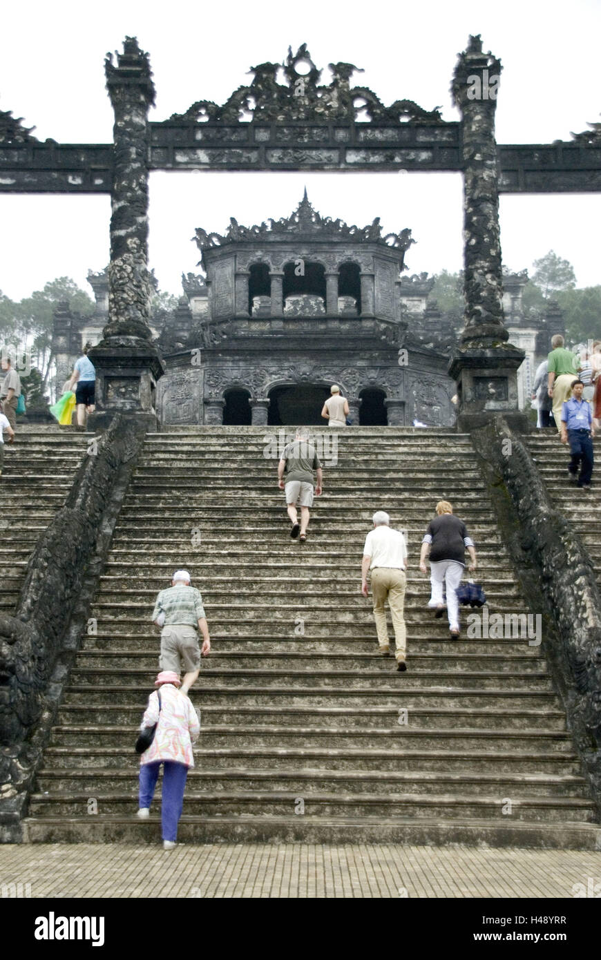Il Vietnam, Gee, King's tombe, tomba 'Lang Khai Dinh', XII re della dinastia Nguyen, lievitazione, gate, turistico, Foto Stock