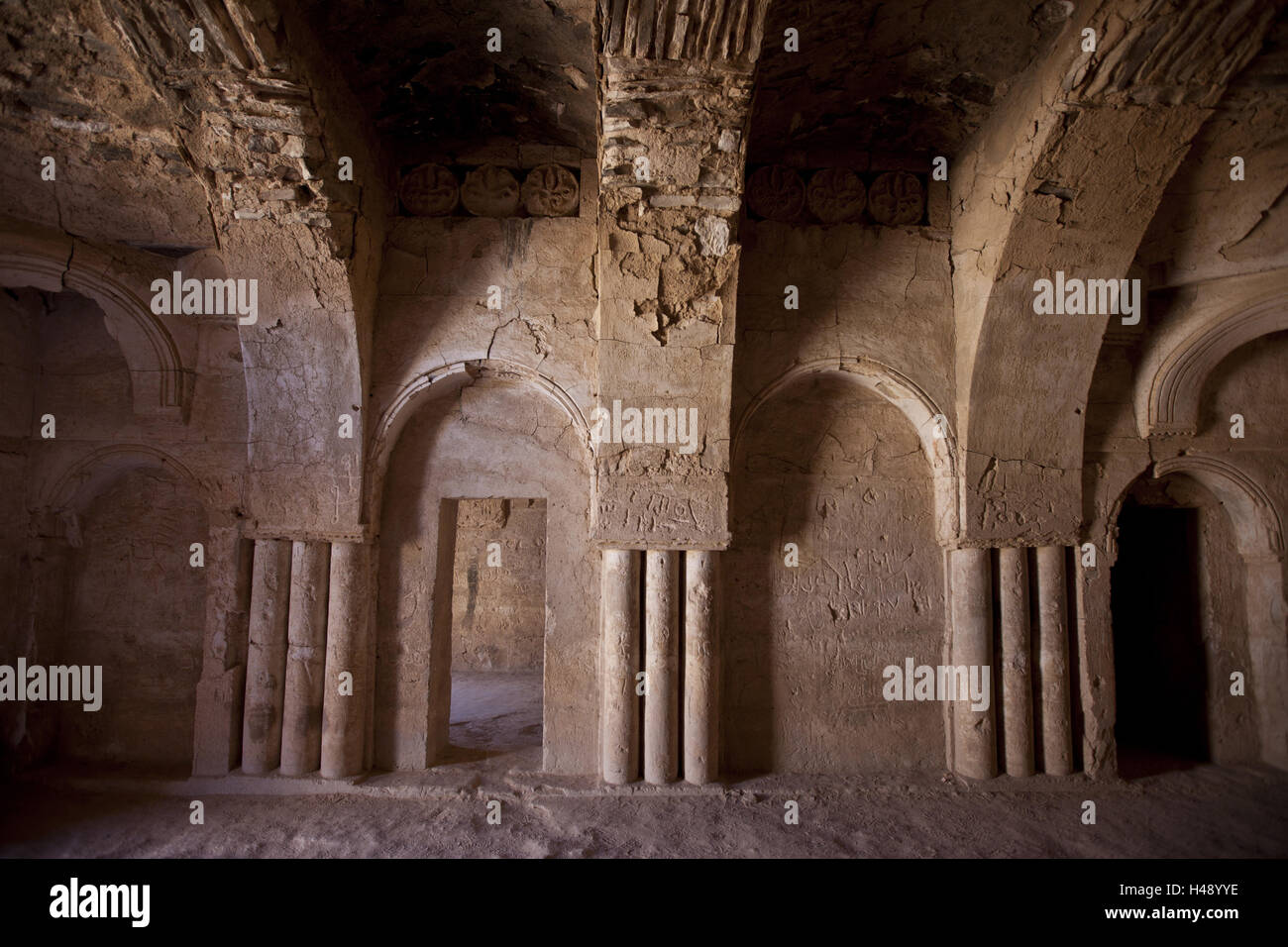 Giordania, castello nel deserto di Qasr Kharana, Foto Stock