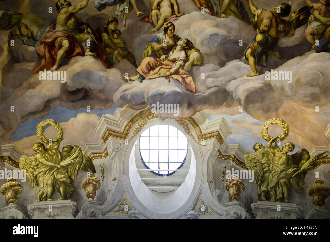 Austria, Vienna, Karl è la chiesa, la cattedrale barocca è decorata con affreschi di Michael Rottmeyr, Foto Stock