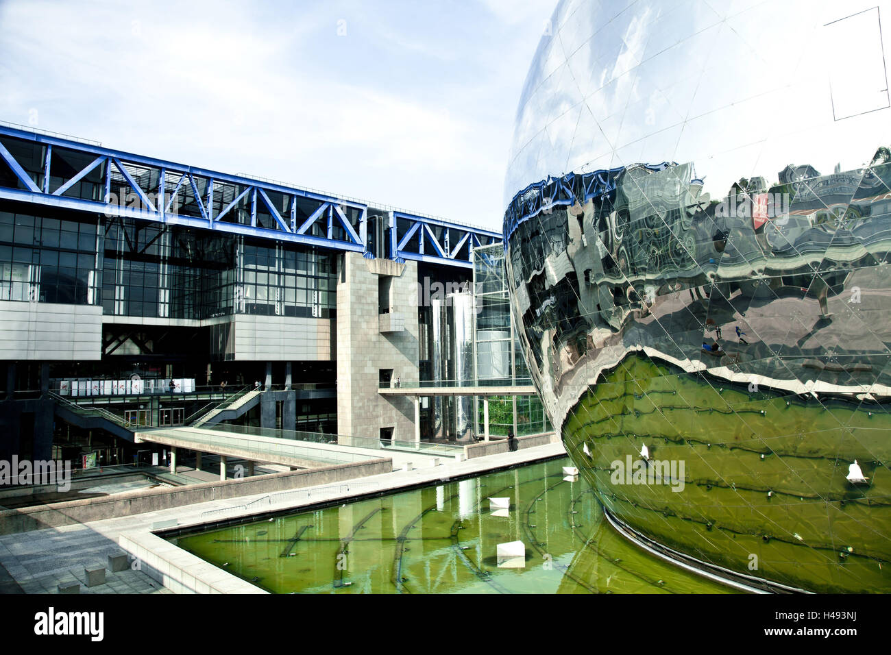 Cinema IMAX 'La Géode', Parc de la Villette, Parigi, Francia, Foto Stock
