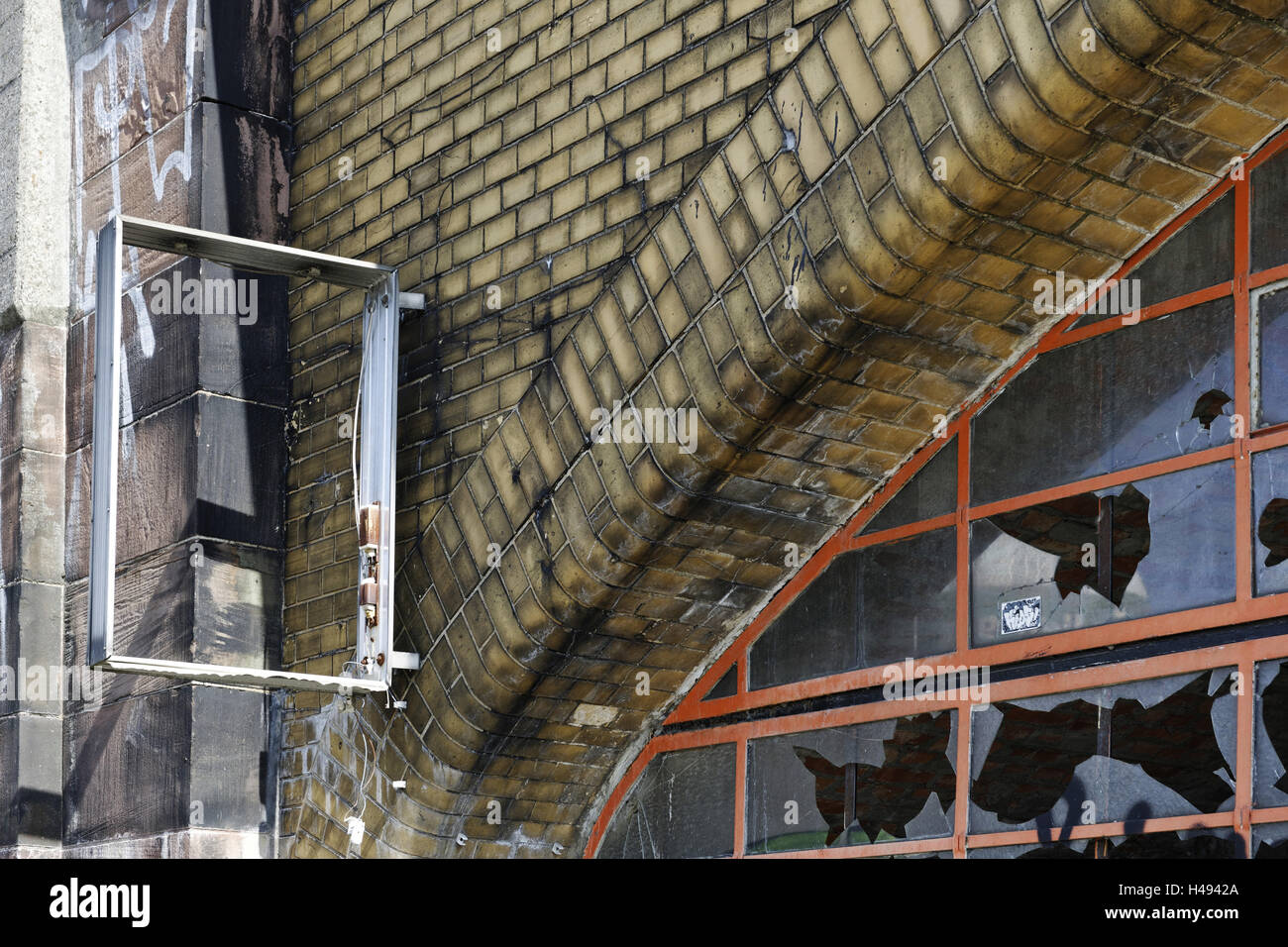 In difficoltà gli archi del Ponte, Deichtor, Deichtorbrücke, Mitte, città anseatica di Amburgo, Germania, Foto Stock