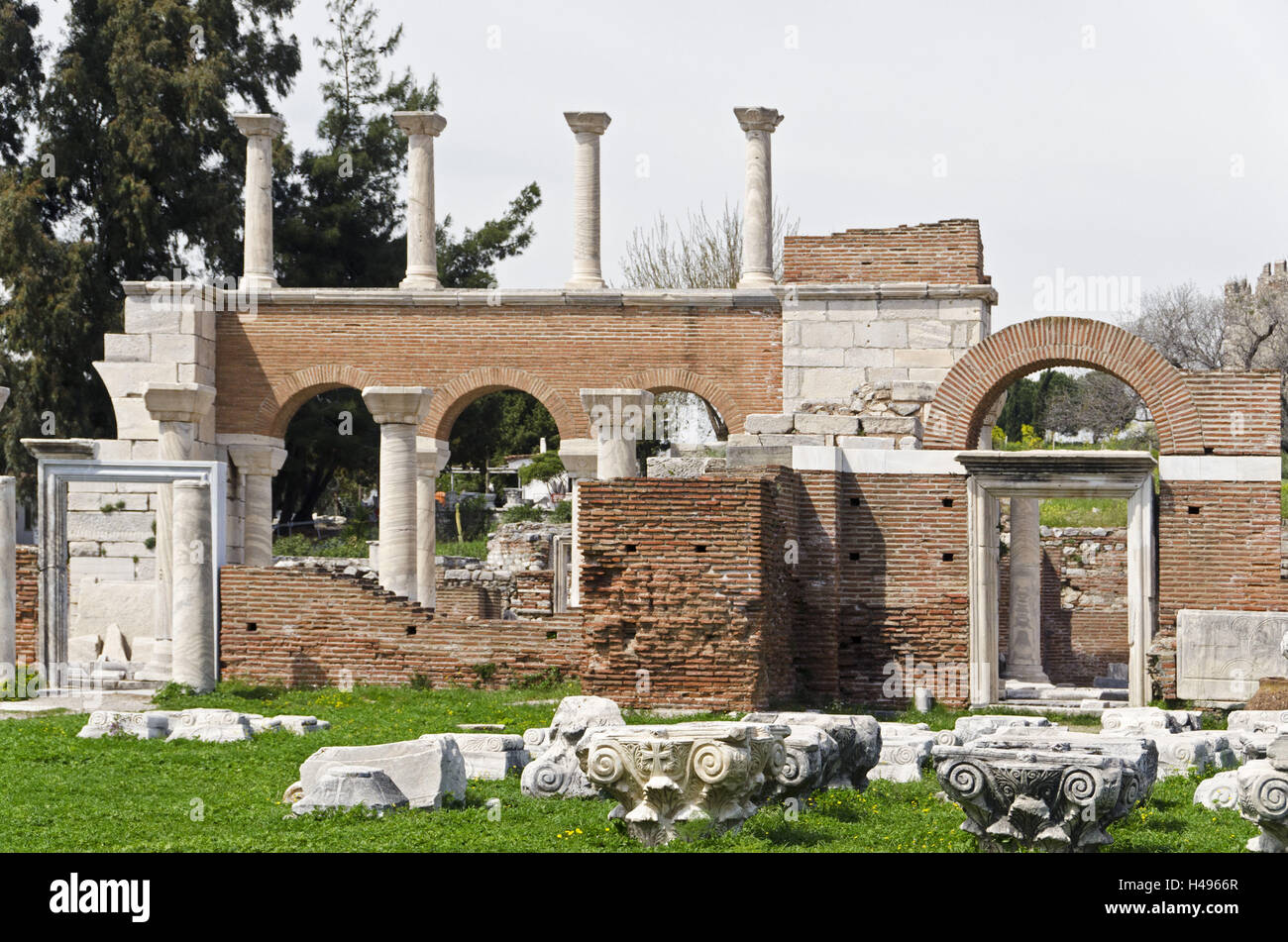 La Turchia, costa ovest, Izmir, Selcuk, John's basilica, Foto Stock