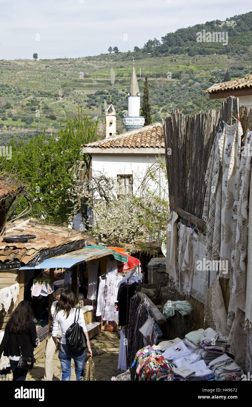 La Turchia, costa ovest, Izmir, Sirince, villaggio road, moschea, Foto Stock