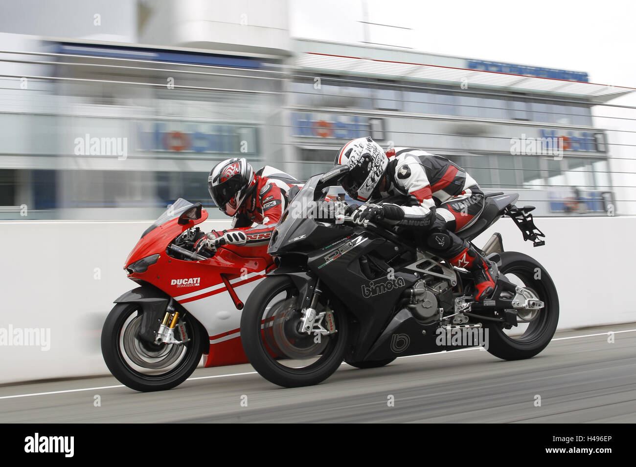 Motor Sport, motociclista, 2 serie, Bimota Millenovantotto, Ducati Desmosedici RR, preziosi, Italiano, Race Track, spostamento Foto Stock