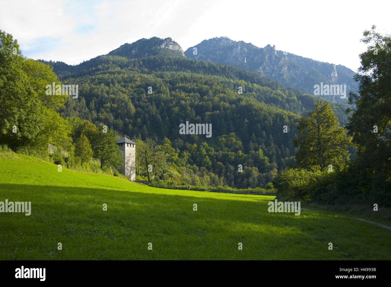 Torre della Polvere nella vasca imperiale, suono bavaresi, Berchtesgadener paese, Foto Stock