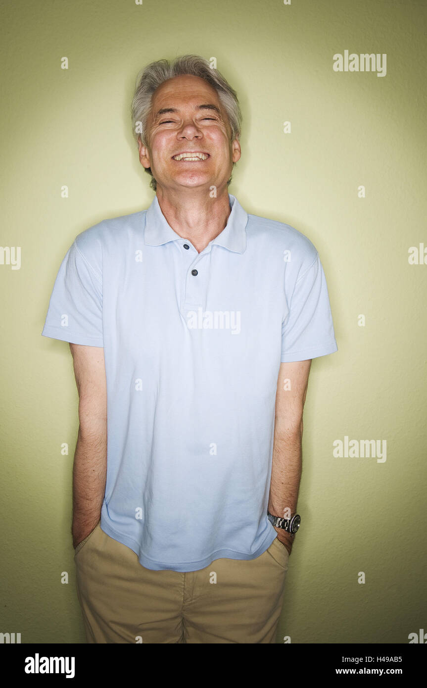 L'uomo, medioevo, gioioso, piedi, metà ritratto, Foto Stock