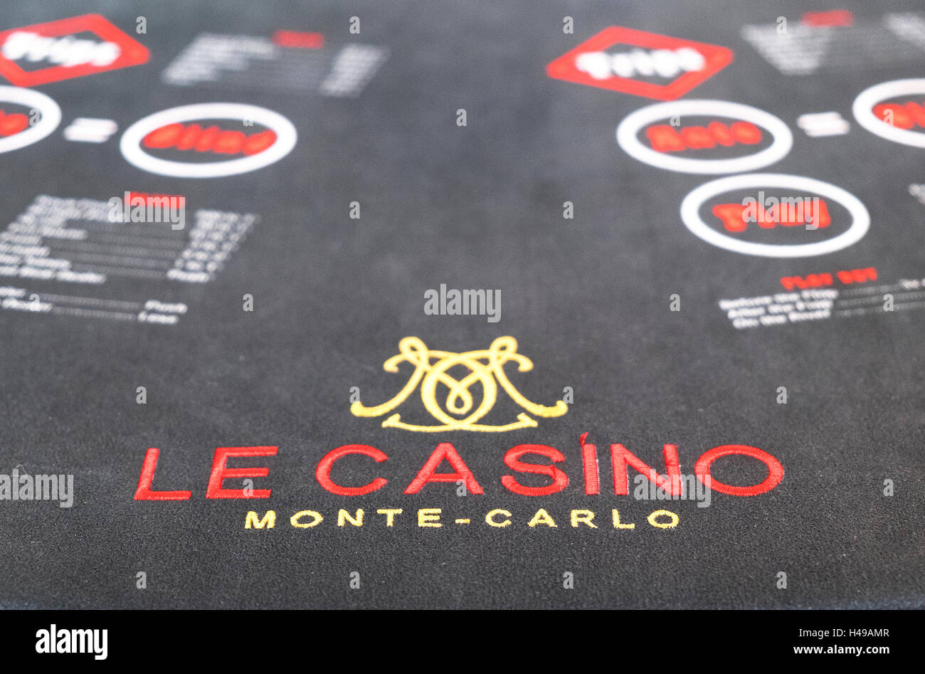 Un tavolo da gioco nel Casinò di Monte Carlo, Monaco Foto Stock