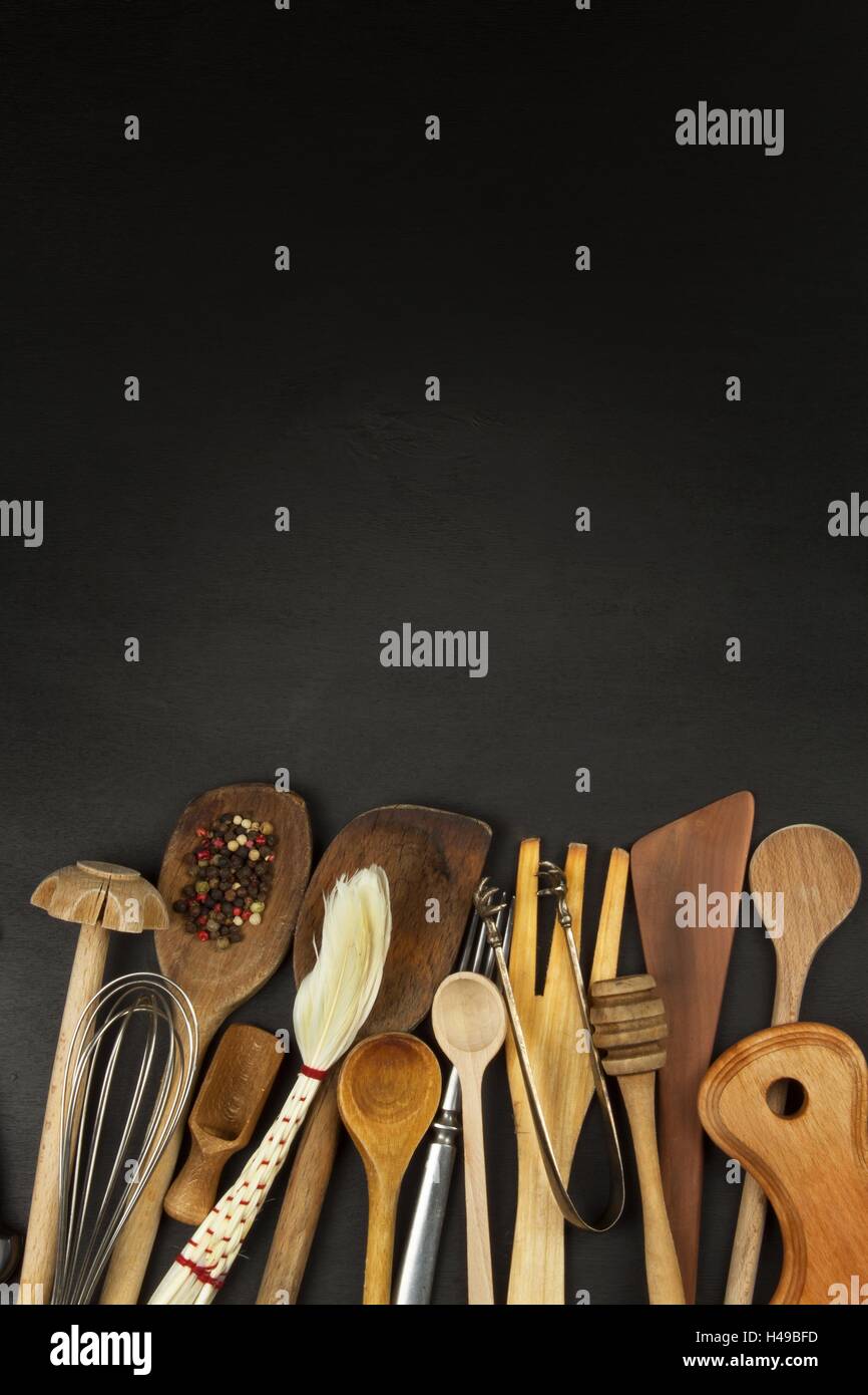 Utensili da cucina in legno Stock Photo