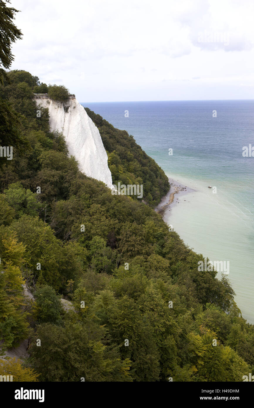 Rügen, rocce, Mar Baltico, chalk rocce, mare, ripida costa, spiaggia, Foto Stock