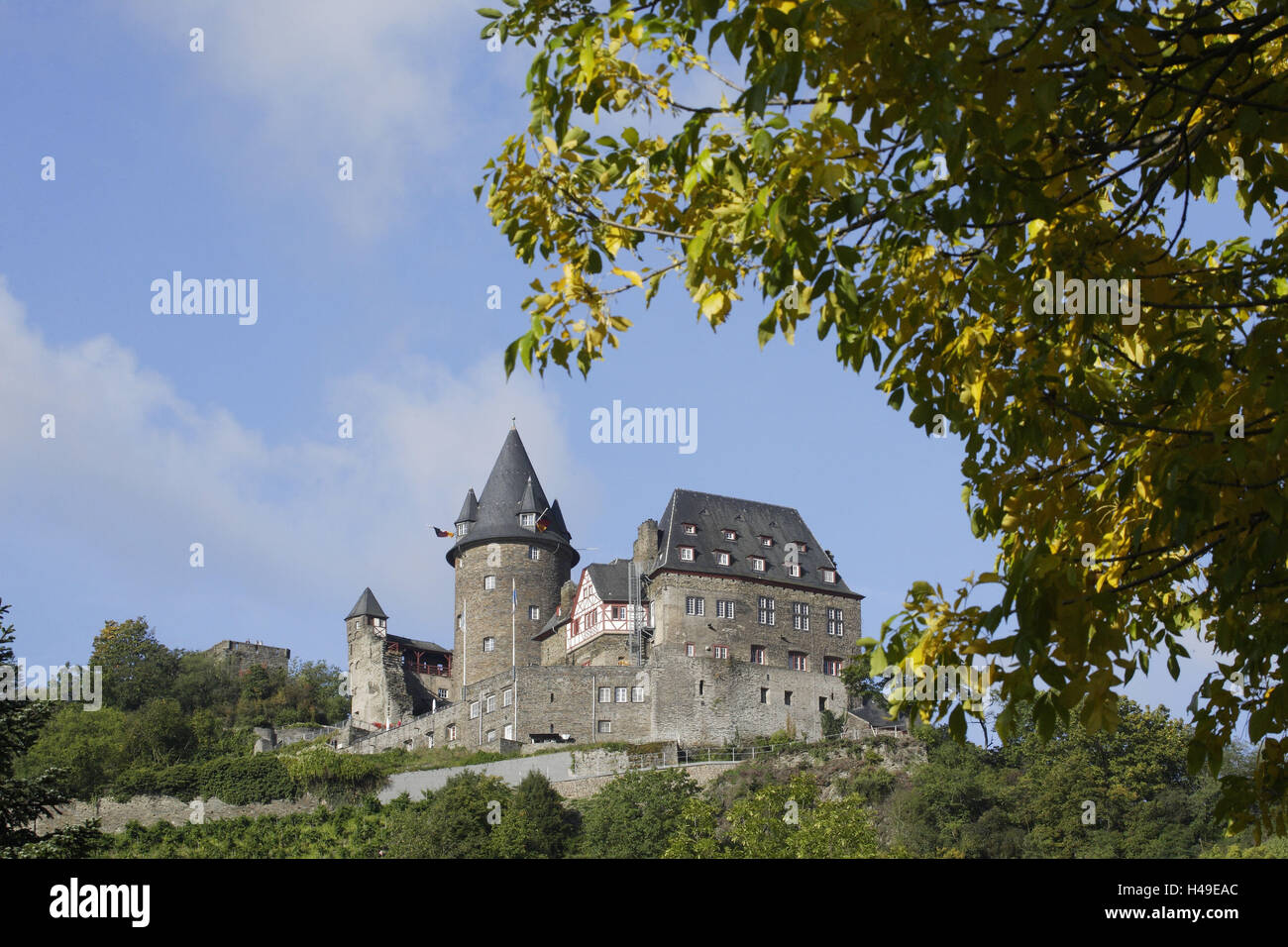 Castello angolo acciaio, Rheinlandpfalz, Germania, Foto Stock