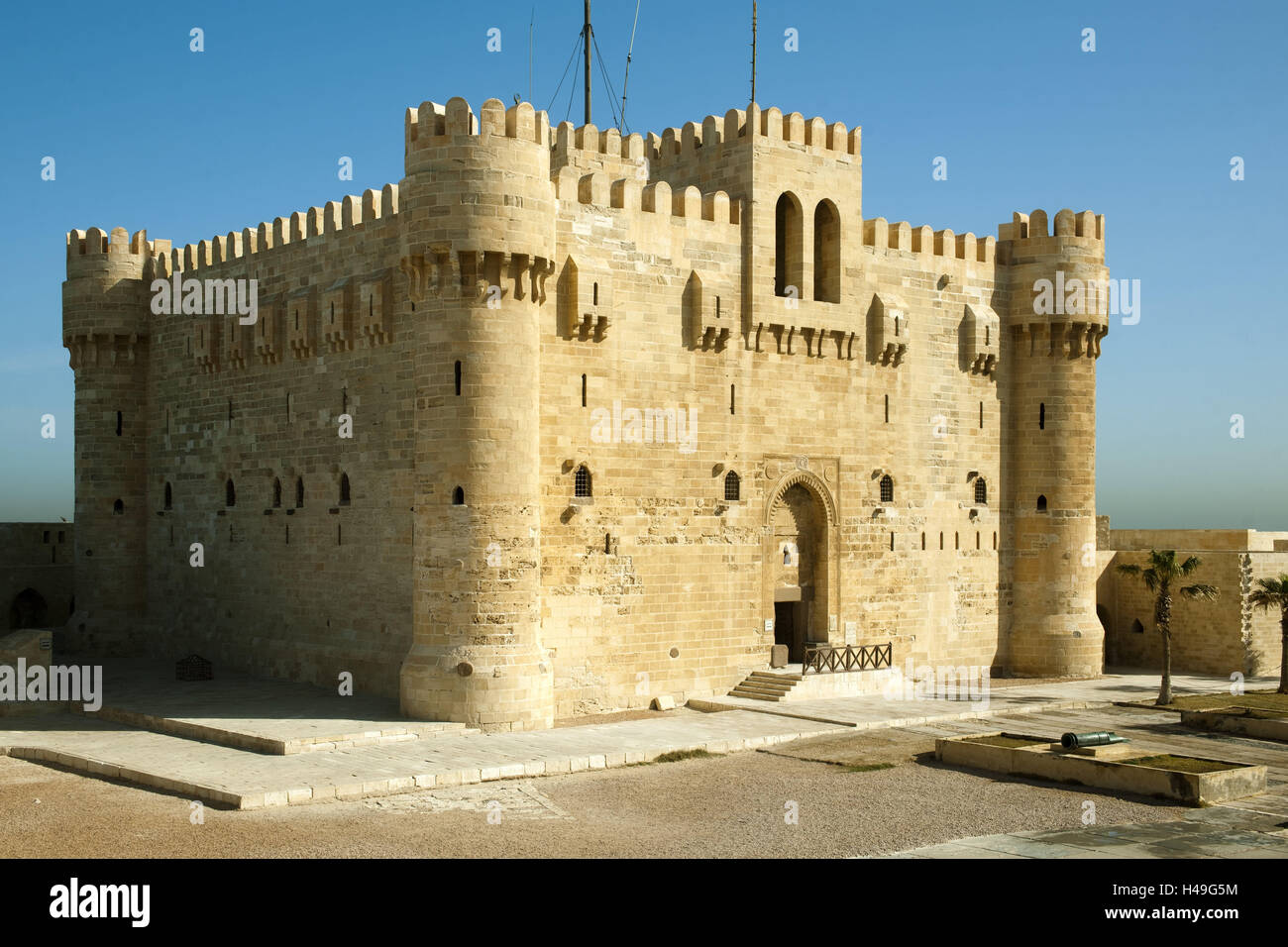 Egitto, Alessandria, fort Kait Bey, circa 1480 costruisce dal sultano Kait Bey, Foto Stock