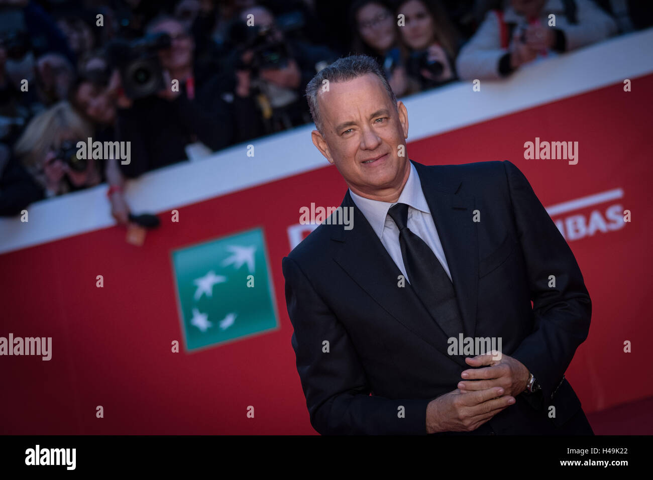 Roma, Italia. Xiii oct, 2016. Tom Hanks durante l'undicesimo Roma Film Festival si terrà dal 13 al 23 ottobre 2016 presso l'Auditorium Parco della Musica e in altri luoghi in tutta la città. L'evento ospita un ampio e impegnativo programmato di proiezioni, masterclass, tributi, retrospettive, i pannelli e gli eventi speciali. Credito: Andrea Ronchini/Pacific Press/Alamy Live News Foto Stock