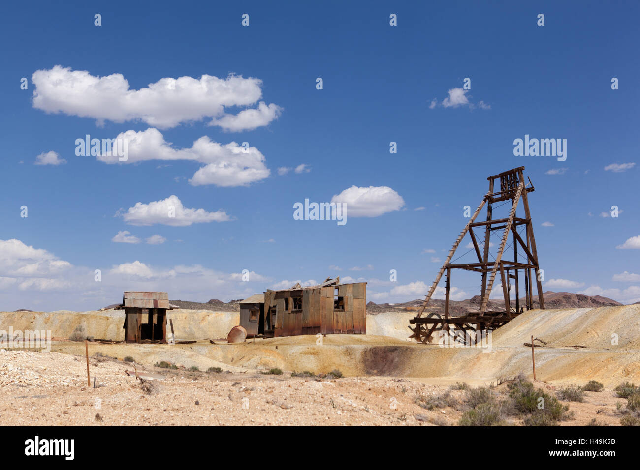 Stati Uniti d'America, Nevada, Goldfield, miniera d'oro, Foto Stock