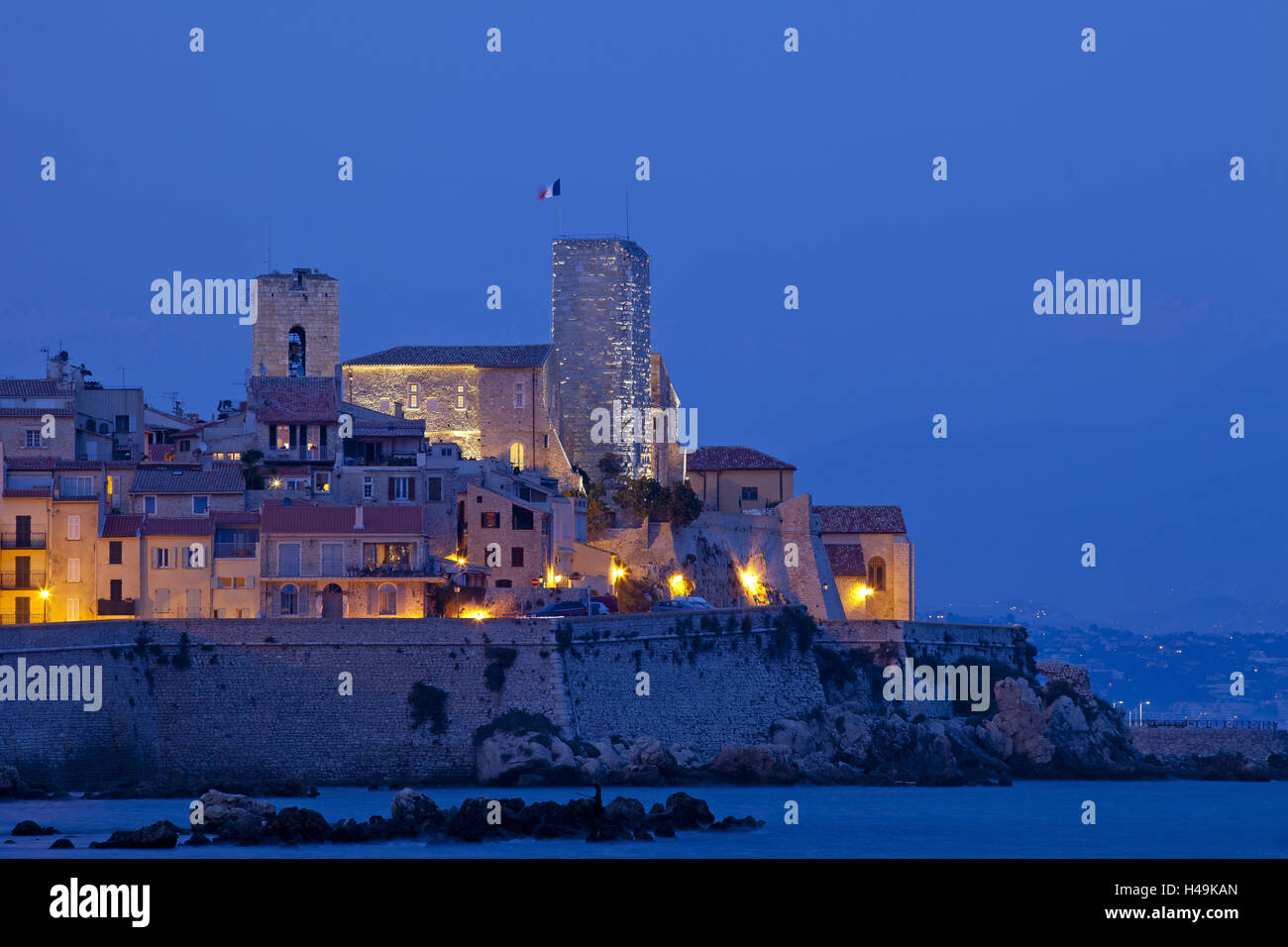 Francia - Cote d'Azur, Antibes, costa, sera, Foto Stock