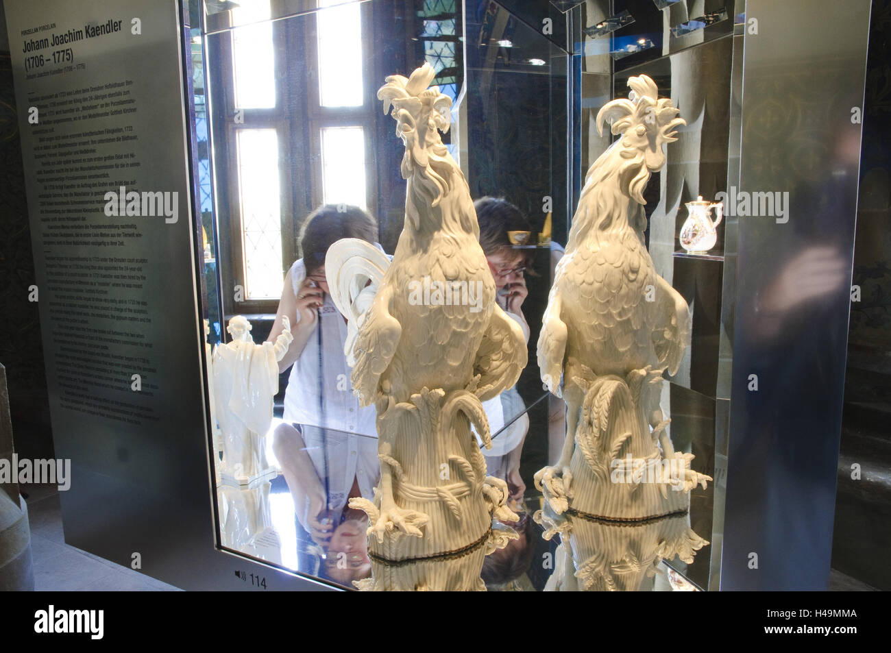 Albrecht il castello, all'interno, porcellana presentano, Meißner porcellana di Meissen, Sassone, Germania, Foto Stock