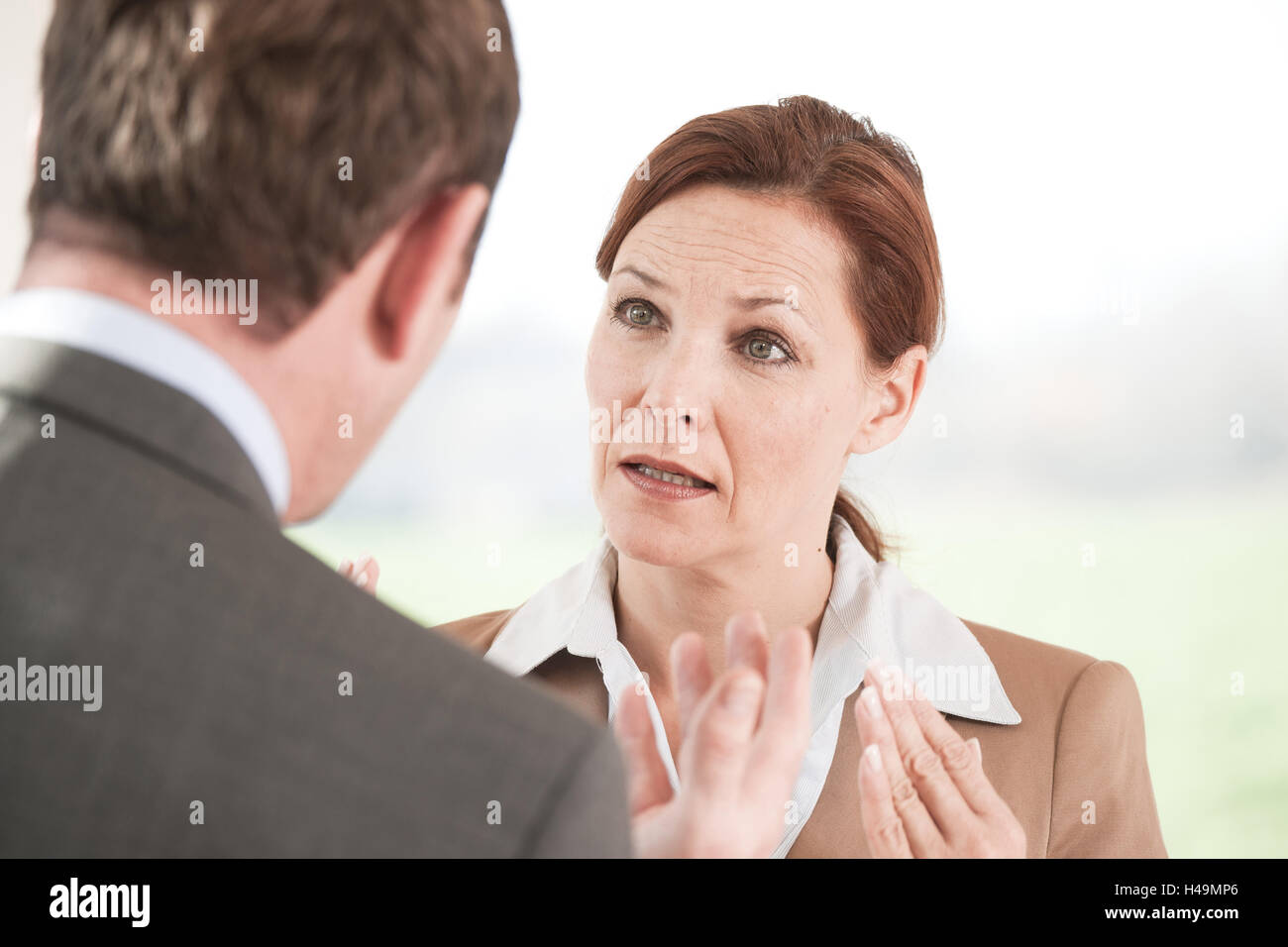 Conflitto tra uomo e donna, Foto Stock