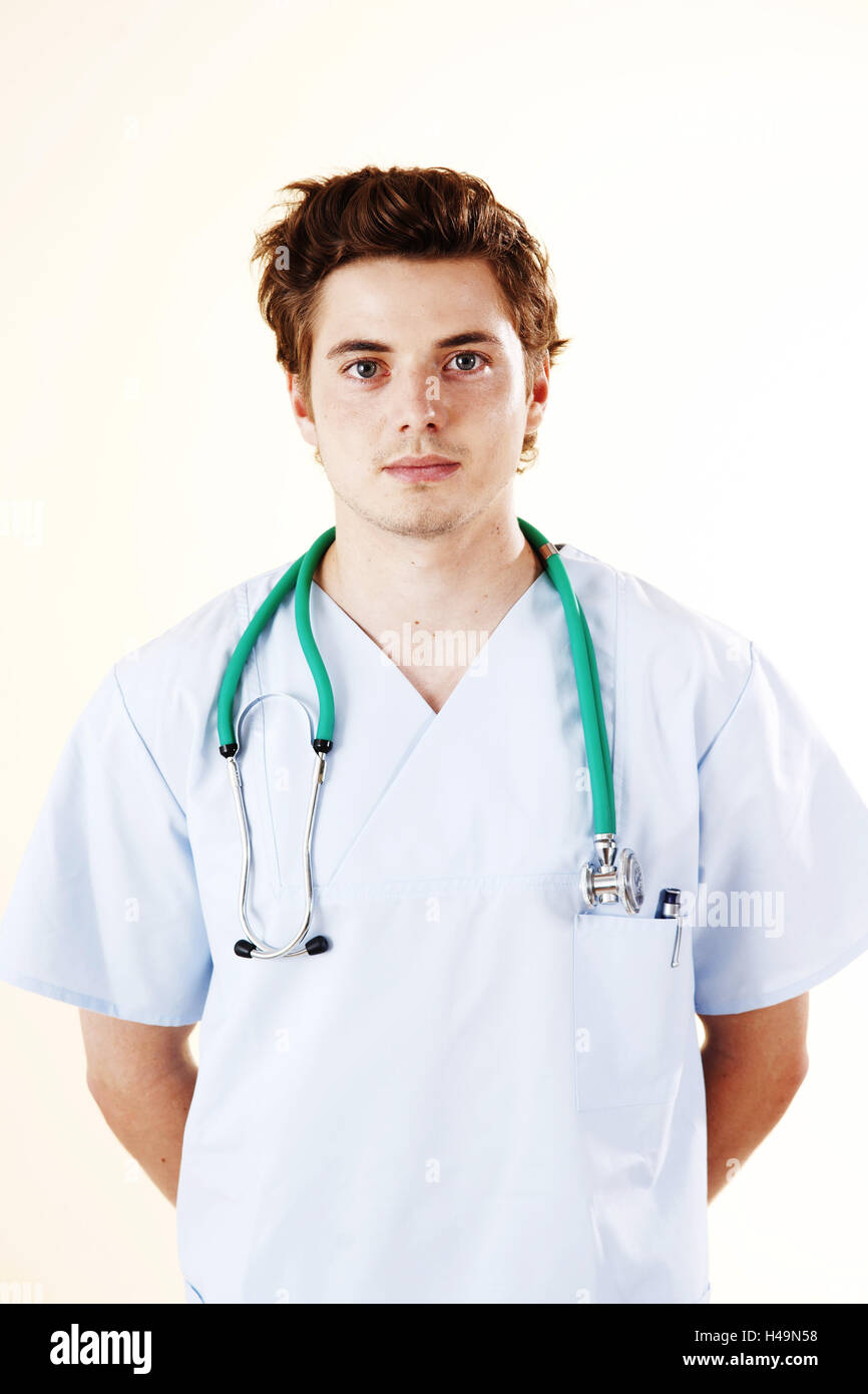 Ritratto di un giovane medico, Foto Stock