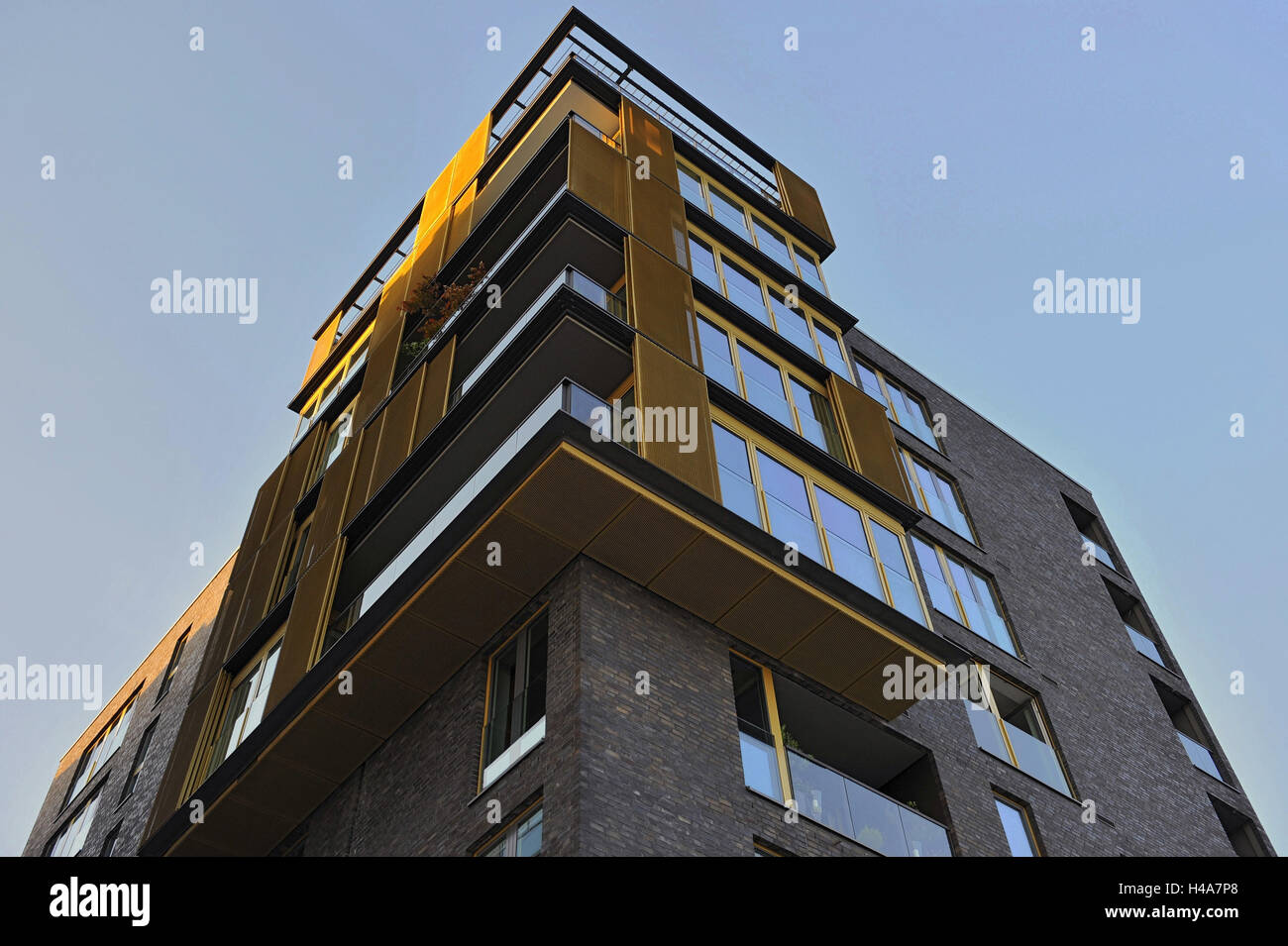 La moderna architettura, edilizia, appartamenti, imperial quay, città portuale di Amburgo, Germania, Foto Stock