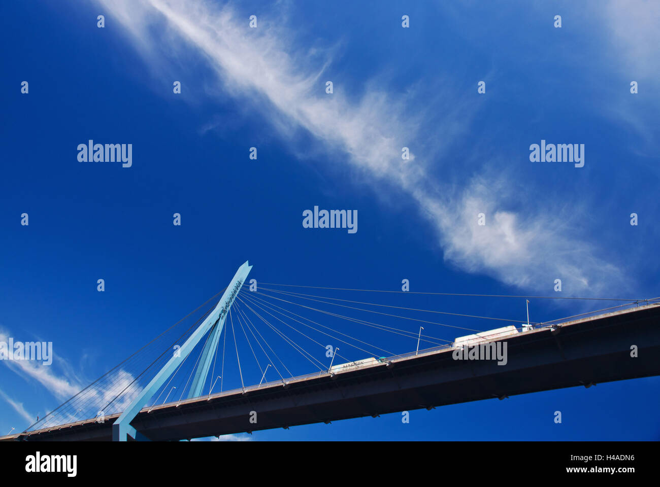 "Köhlbrandbrücke' (ponte) di Hamburg-Waltershof, Foto Stock