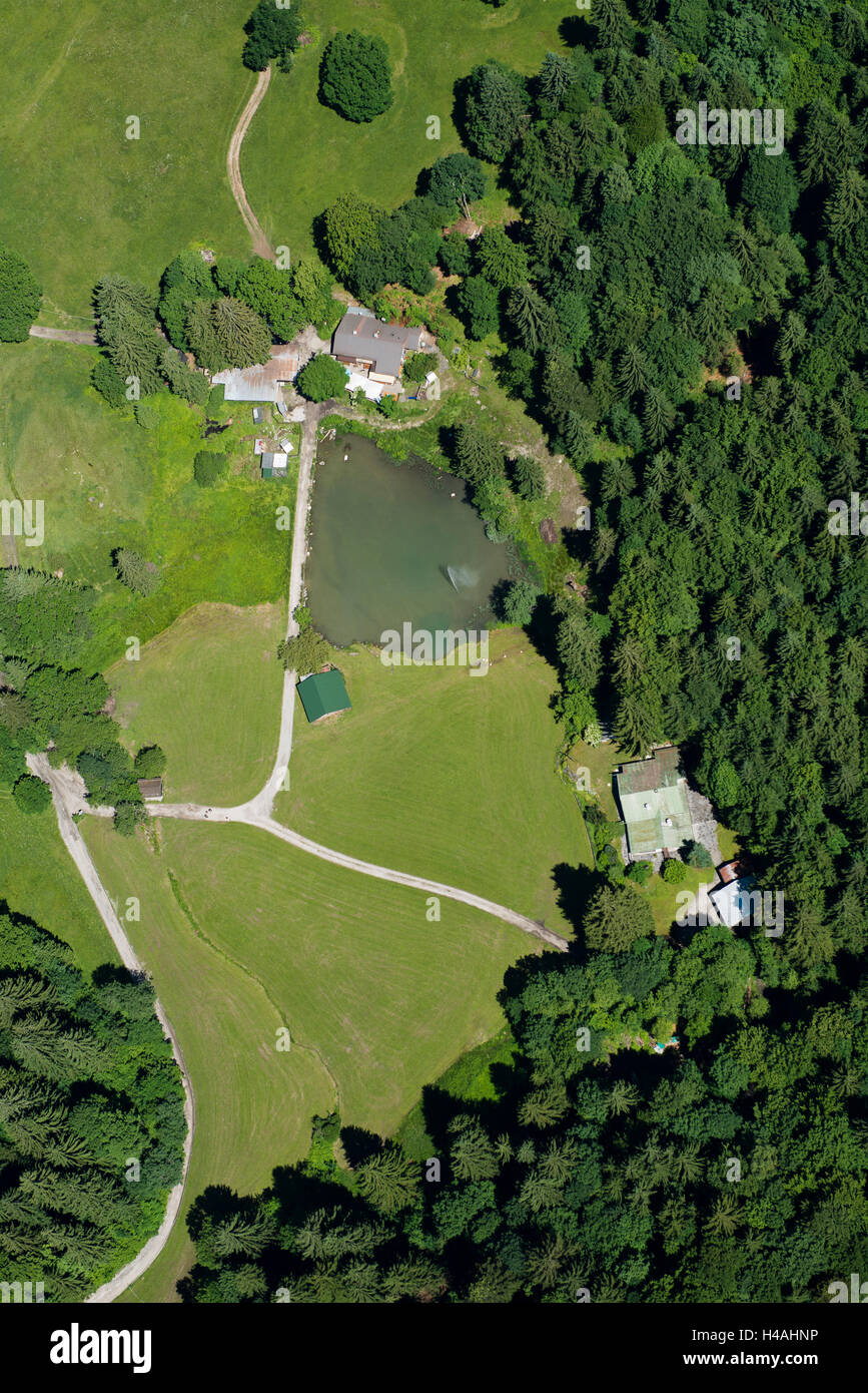Kochelberg a Garmisch-Partenkirchen, Kochelbergalm, Hausberg, fotografia aerea, in Germania, in Baviera, Baviera, Alpi Bavaresi, Werdenfelser Land Foto Stock