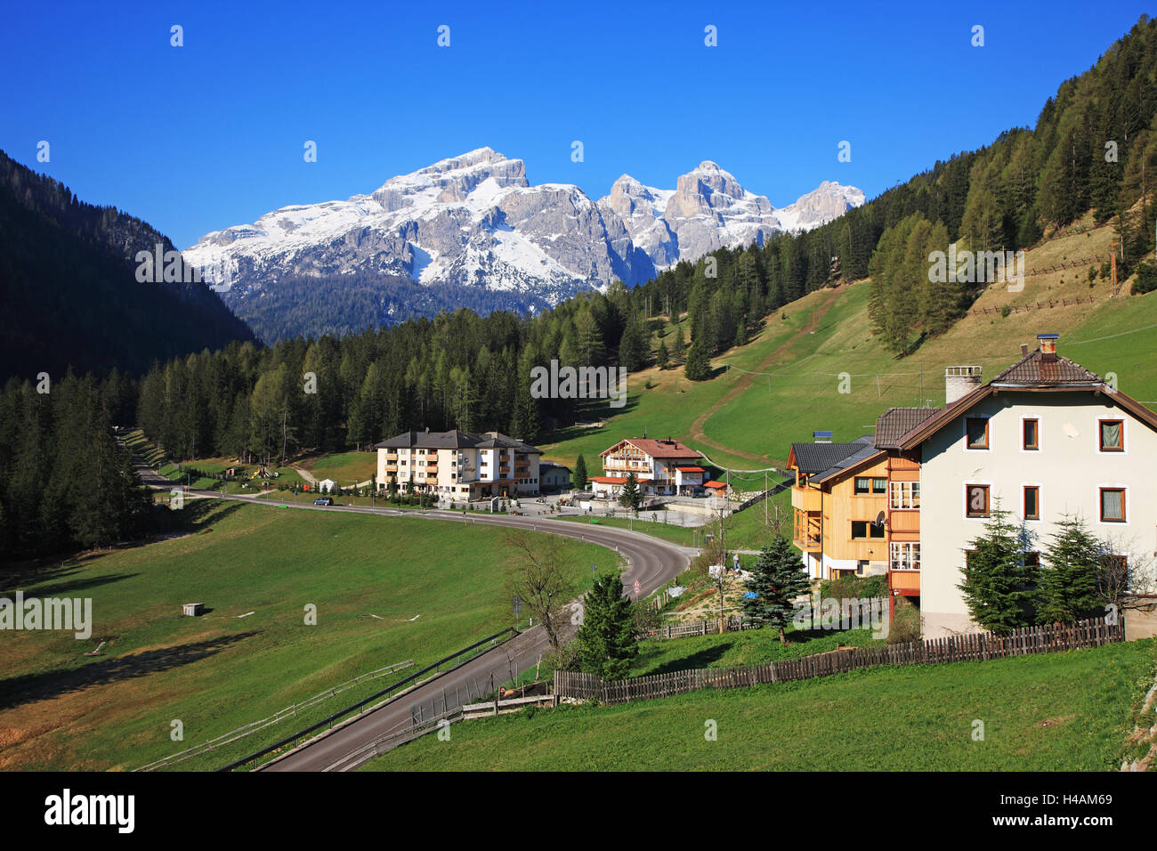 L'Italia, Alto Adige, Dolomiti, Alta Badia, il massiccio del Sella, Foto Stock