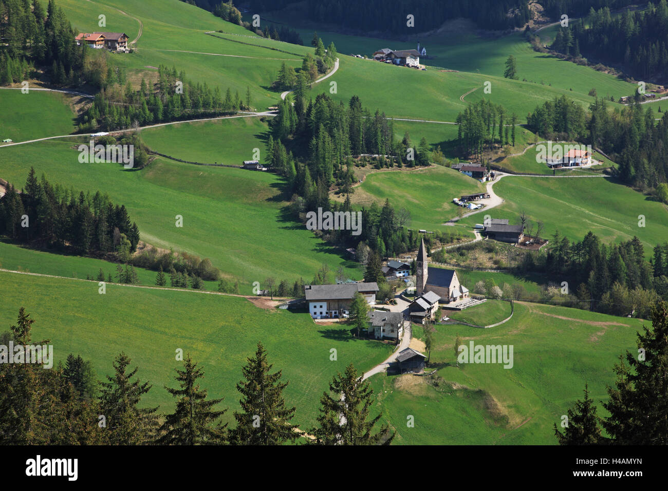 L'Italia, il Sud Tirolo, valle Villnösser, pezzo di Magdalena, Foto Stock