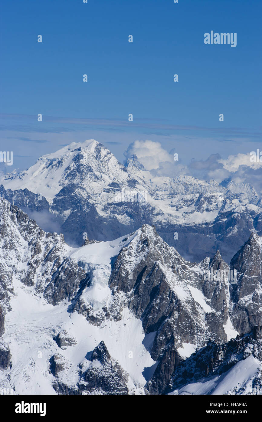 Il Grand Combin e il Cervino, Foto Stock