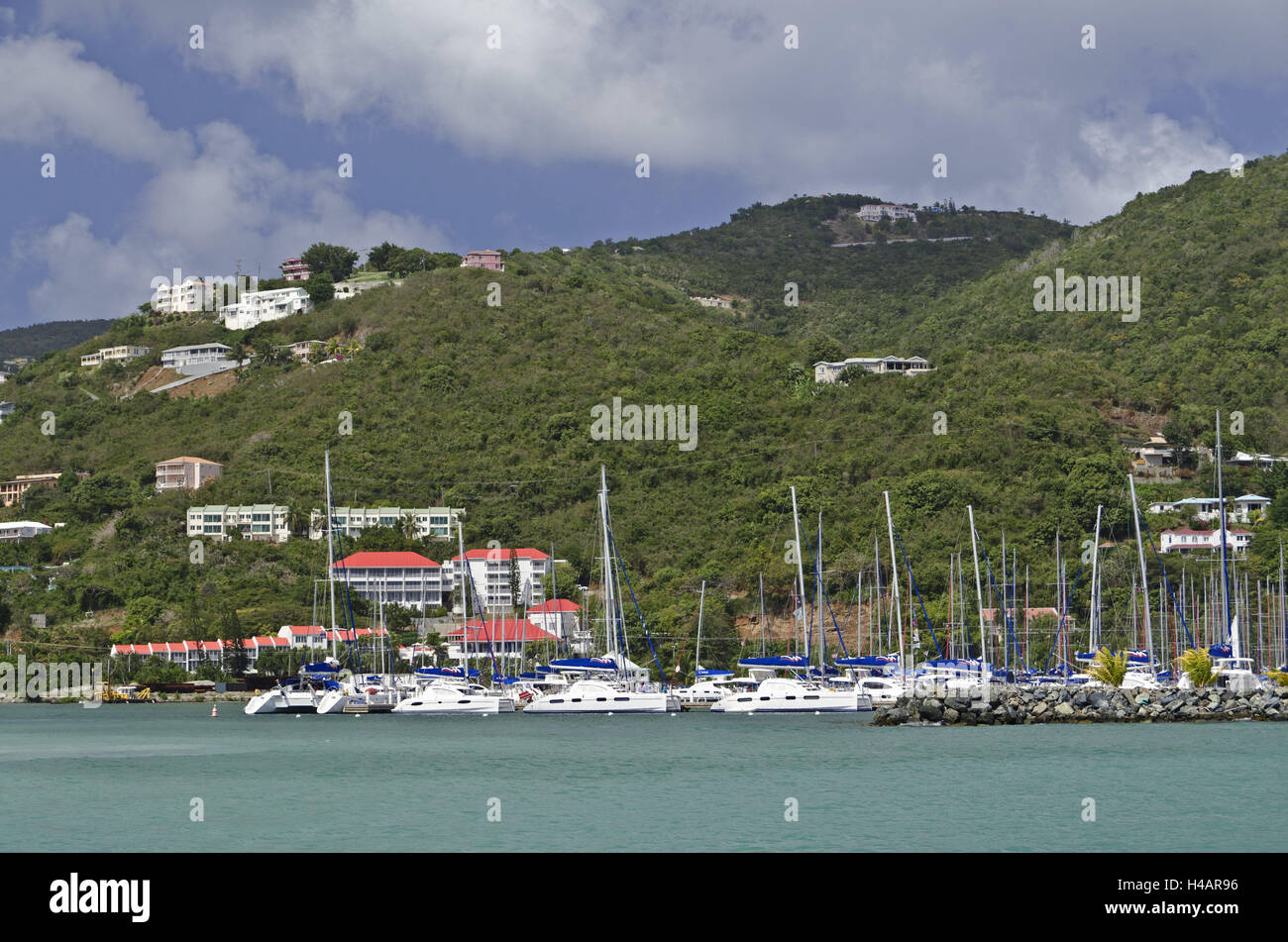 Tortola, yacht harbour Road Town, Foto Stock