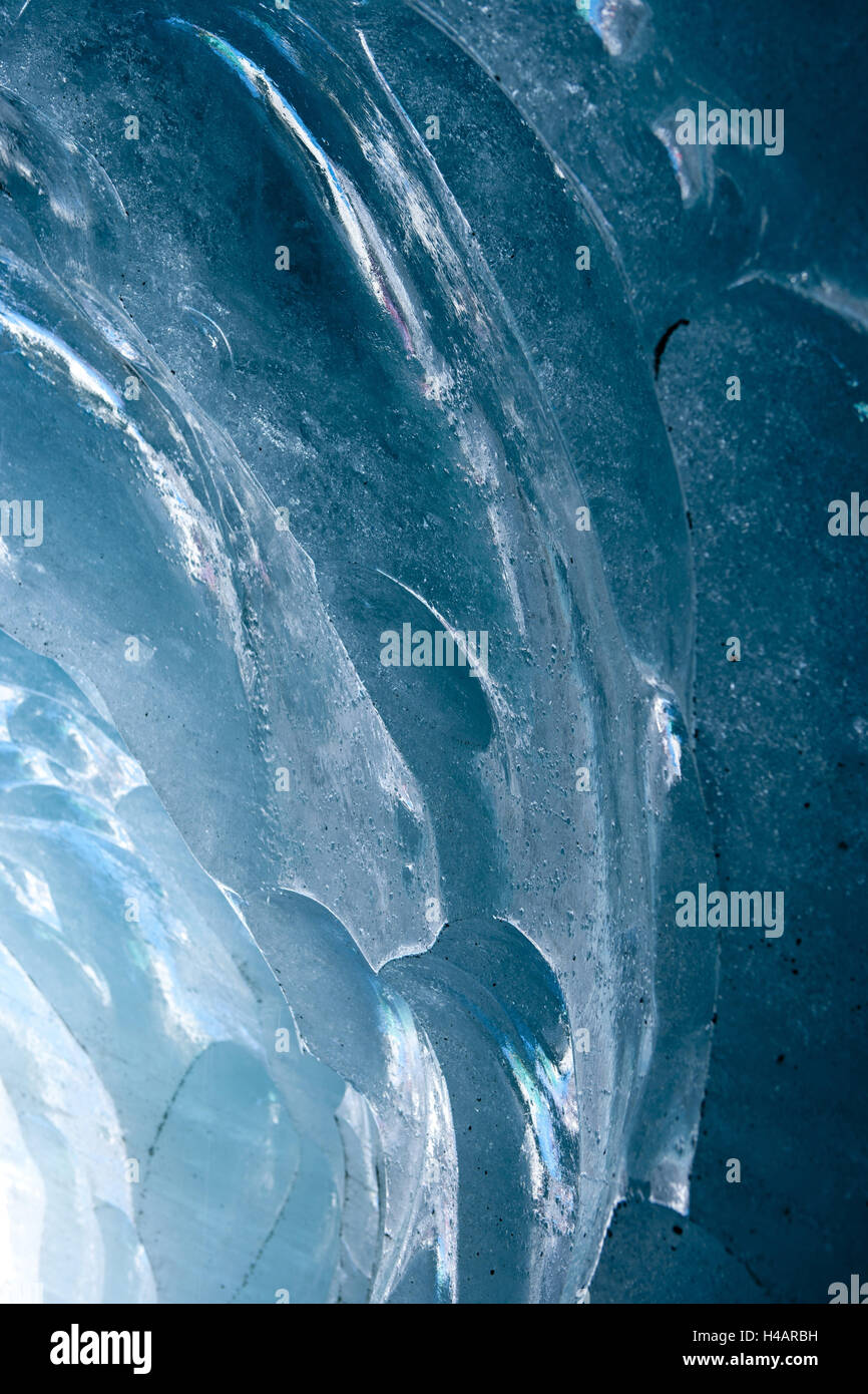 Il ghiaccio del ghiacciaio, medium close-up, Foto Stock