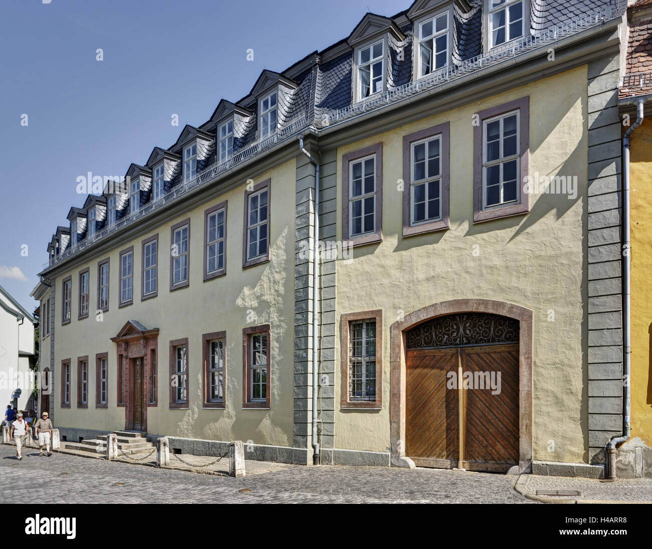 In Germania, in Turingia, Weimar, Goethe's house, Town Square, pedonale Foto Stock