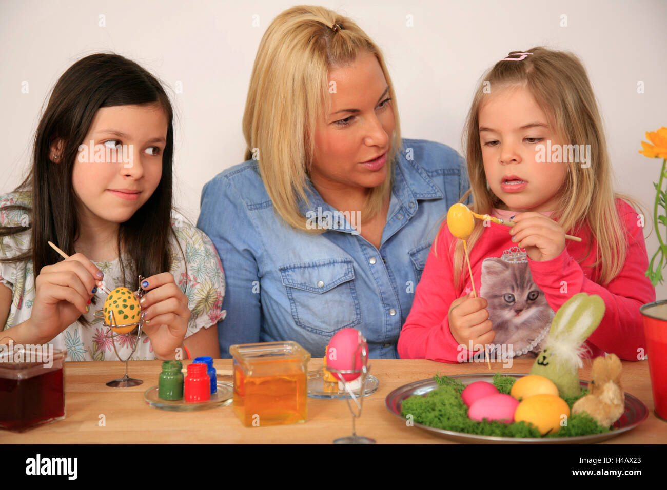Ragazza madre, Pasqua Foto Stock