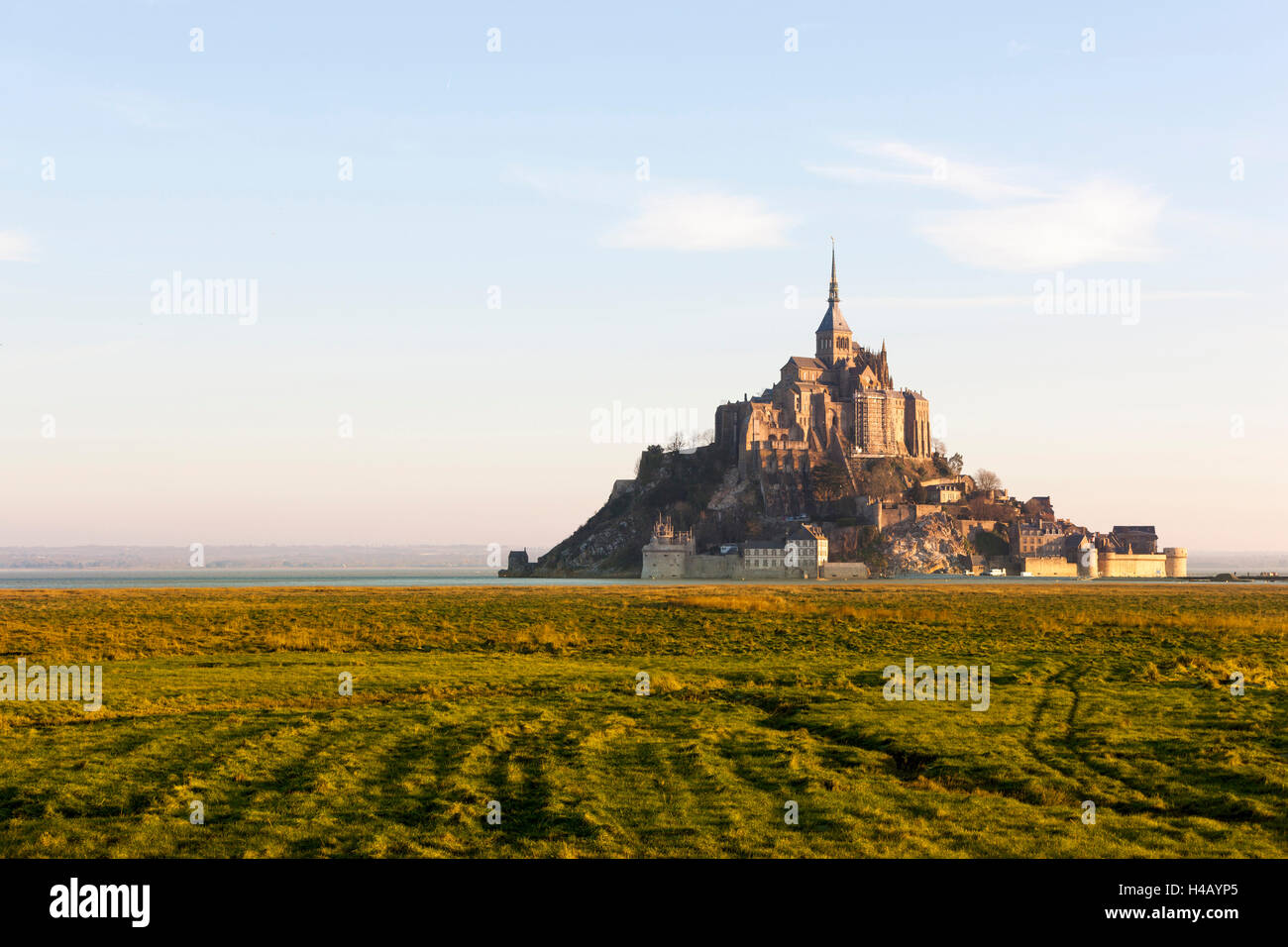 Le-Mont-Saint-Michel, Normandia, Francia Foto Stock