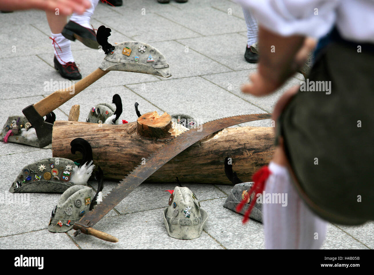 Tradizione, danza, lumberjack Foto Stock