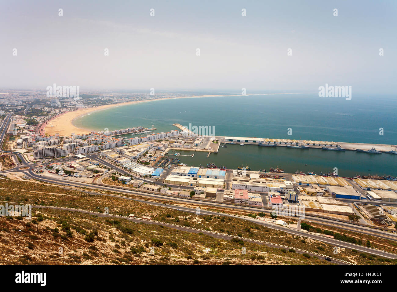 Agadir vista superiore, Marocco, Africa Foto Stock