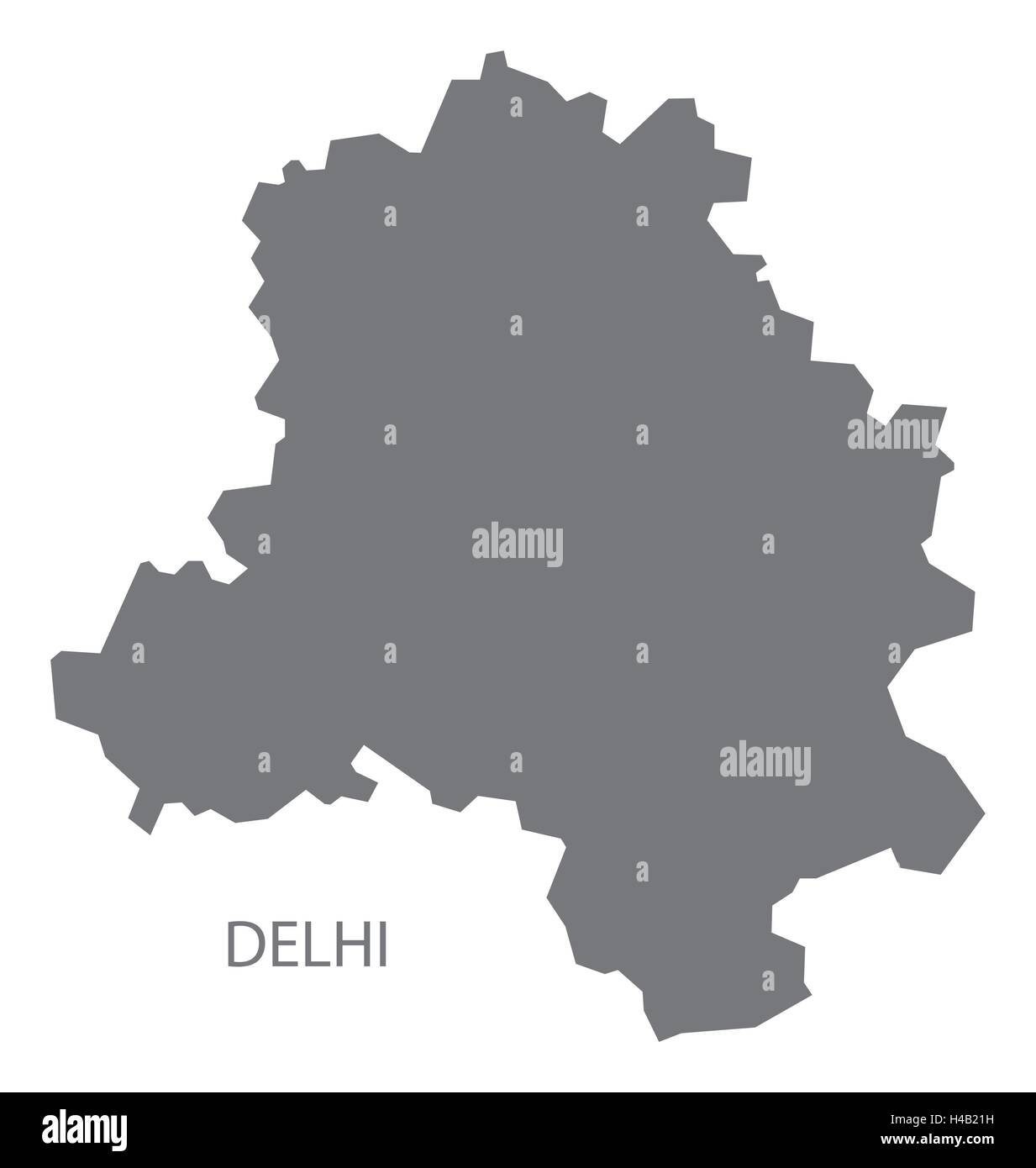 Delhi India mappa dei grigi illustrazione Illustrazione Vettoriale