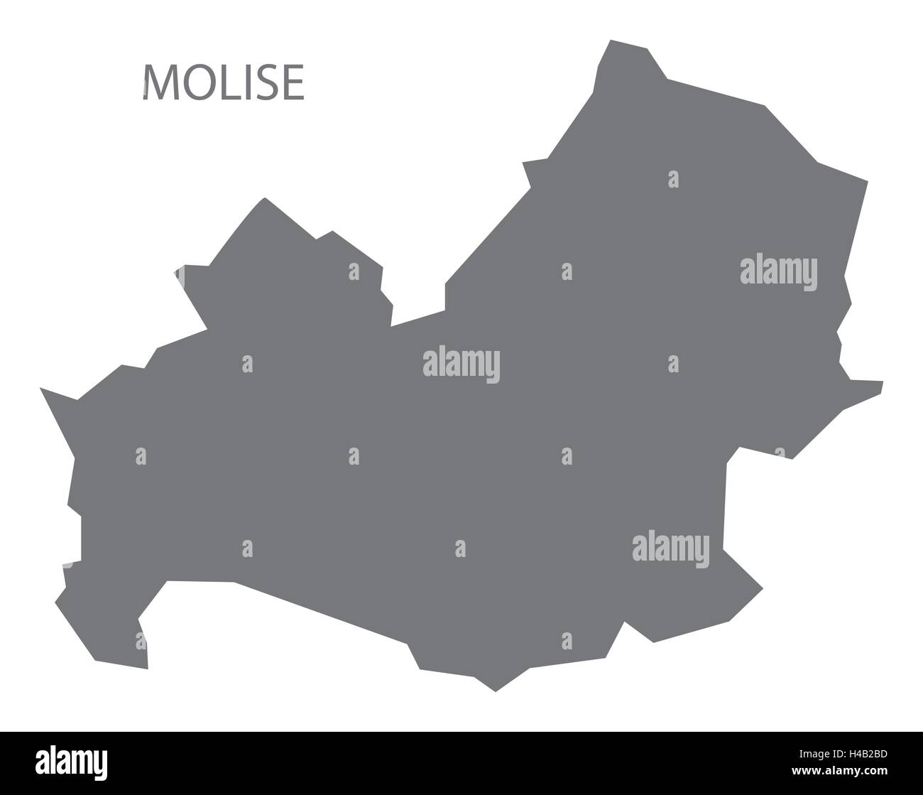 Molise Italia mappa in grigio Illustrazione Vettoriale