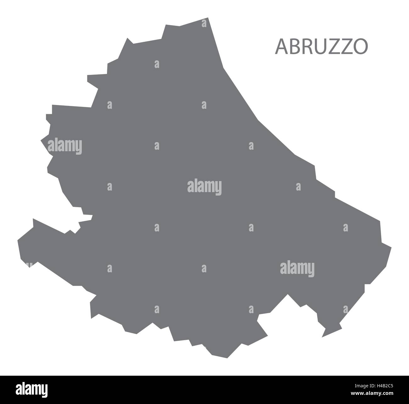 Abruzzo Italia mappa in grigio Illustrazione Vettoriale
