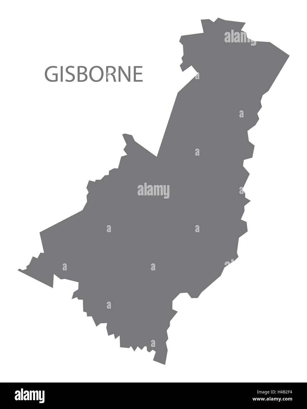 Gisborne Nuova Zelanda Mappa grigio Illustrazione Vettoriale