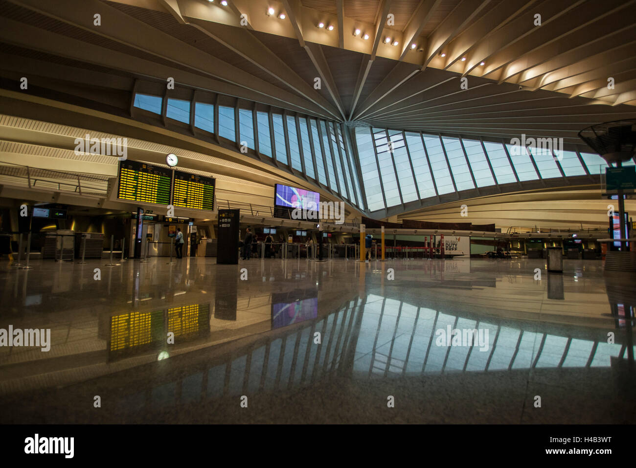 Aeroporto interno, scheda di destinazione, Bilbao, Spagna Foto Stock