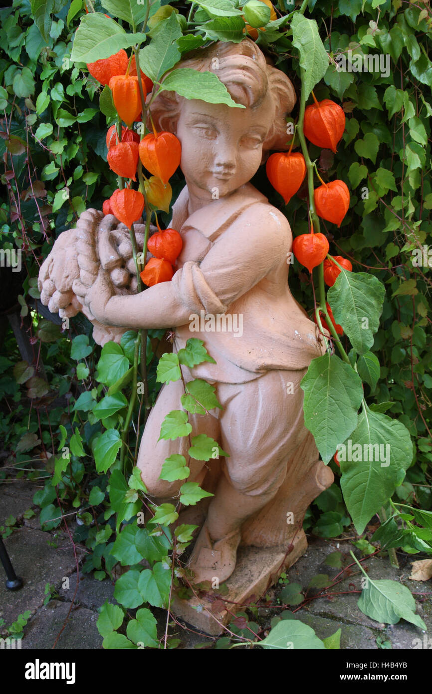 Giardino figura, lampion fiore, Foto Stock
