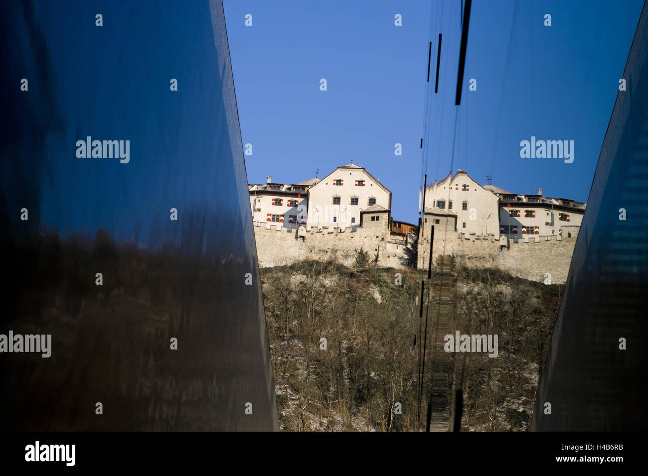 Museo d'arte di Liechtenstein, principe della serratura Vaduz, Principato del Liechtenstein, Foto Stock