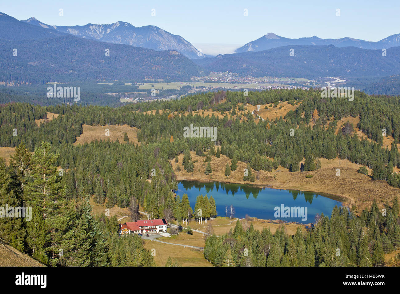 Lago selvaggio nella zona di Kranzberg, Foto Stock