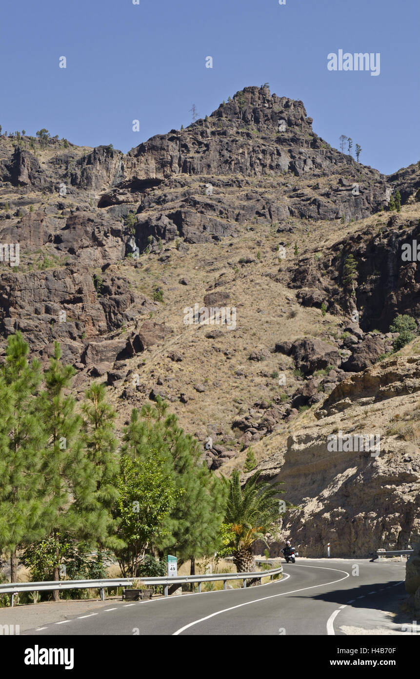 Spagna, isola Canarie, grana Canaria, mountain 'Inagua', lotto azulejos, tufo, Foto Stock
