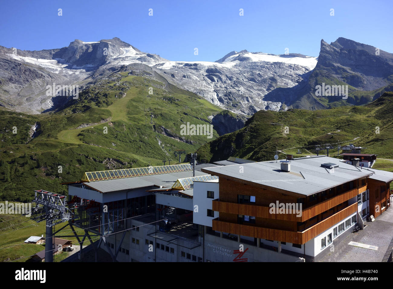 L'Austria, la Zillertal, Hintertux, estate montagna alp, Foto Stock