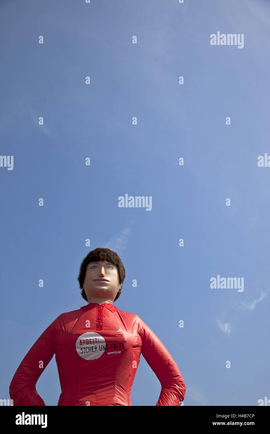 Dimostrazione, manodopera controversia, la bambola, pneumaticamente, Foto Stock