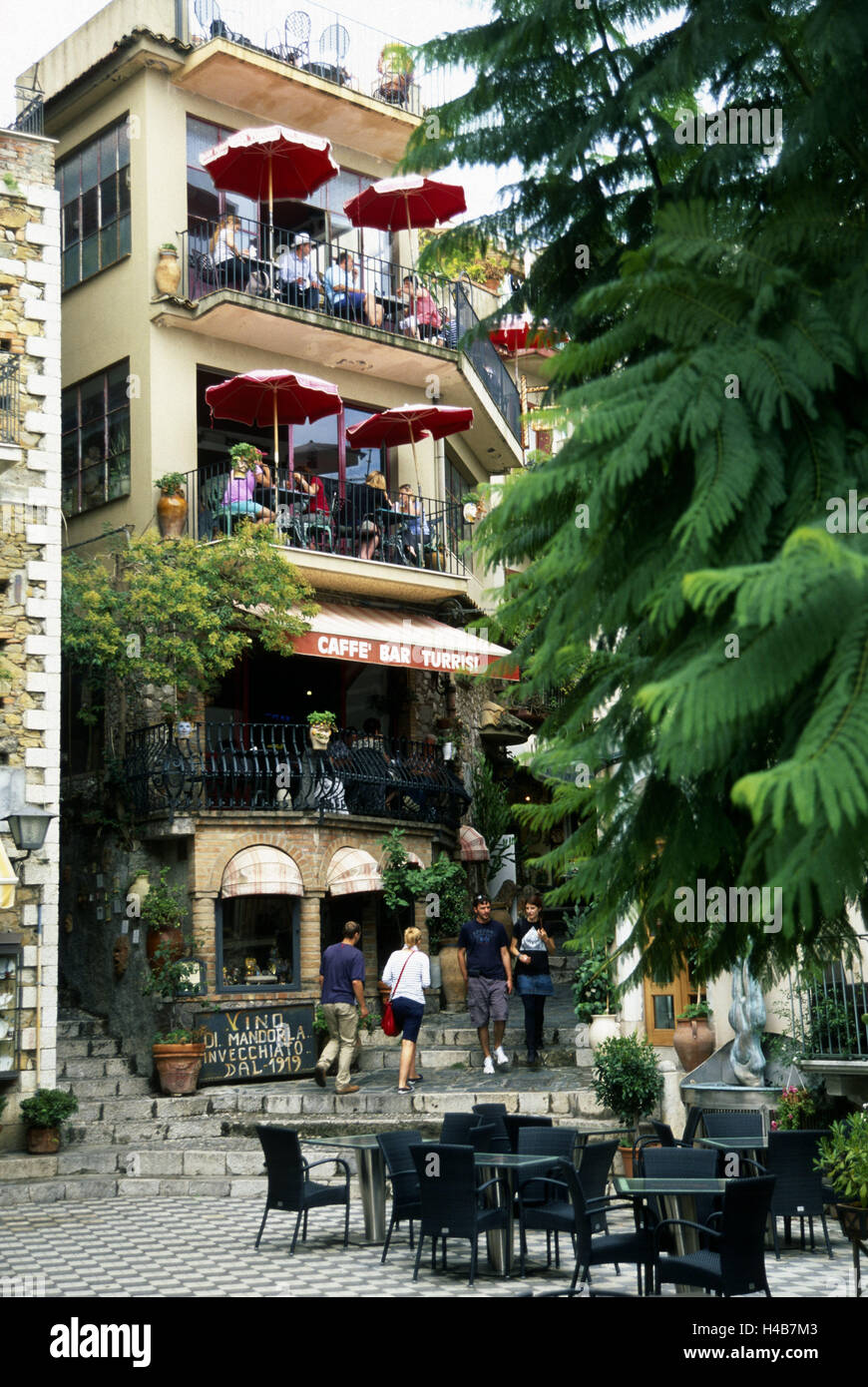 L'Italia, sicilia, Castelmola, più piano ristorante, Foto Stock