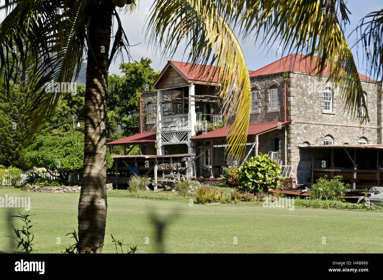 Nevis, Charlestown, la sede del Governo, Foto Stock