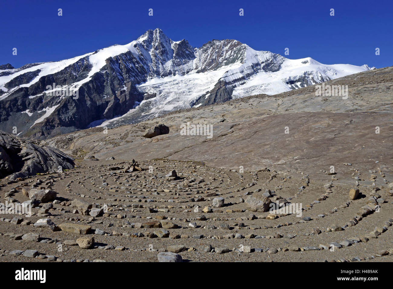 Austria, Alpi Orientali, Parco Nazionale Hohe Tauern, monte Großglockner Foto Stock